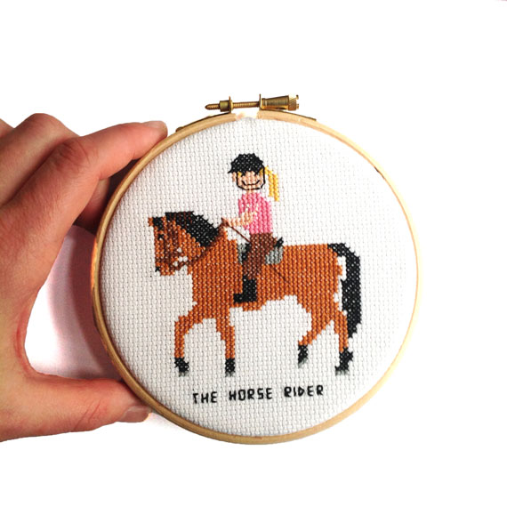 2 x Ruiter (m/v) kruissteek patroon - Afbeelding 4