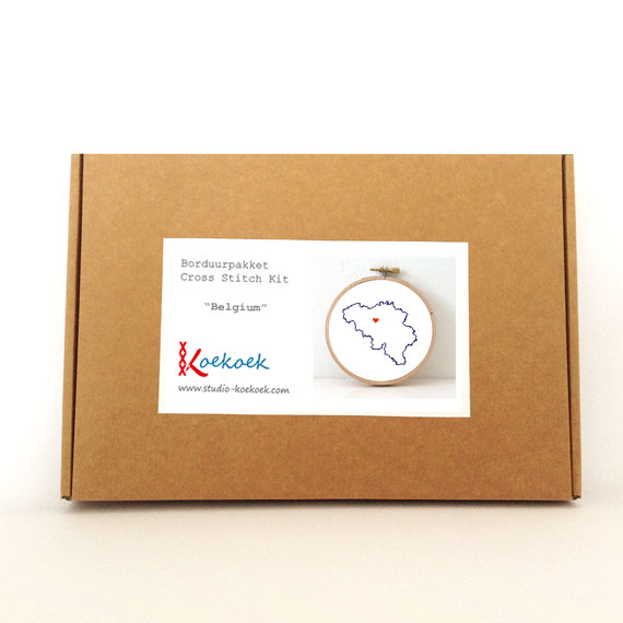 België kaart borduurpakket