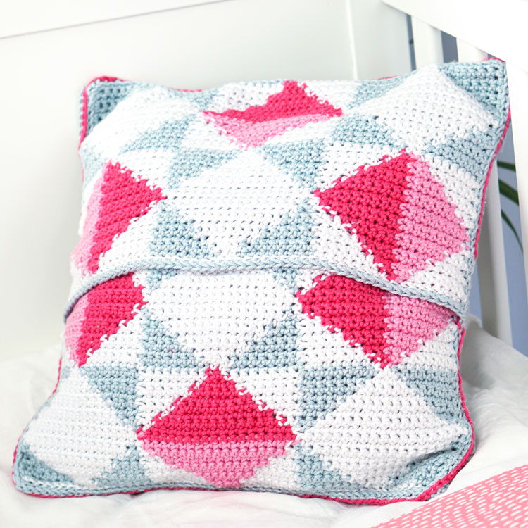 intarsia crochet cushion tutorial