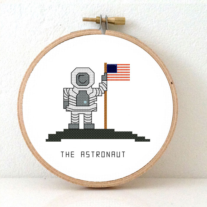 Astronaut kruissteek patroon