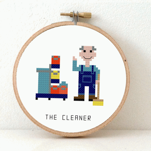 Schoonmaker kruissteek patroon