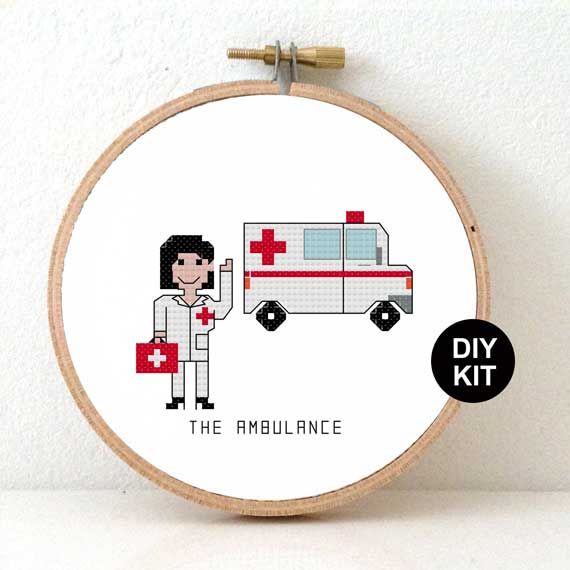 Ambulance kruissteek borduurpakket