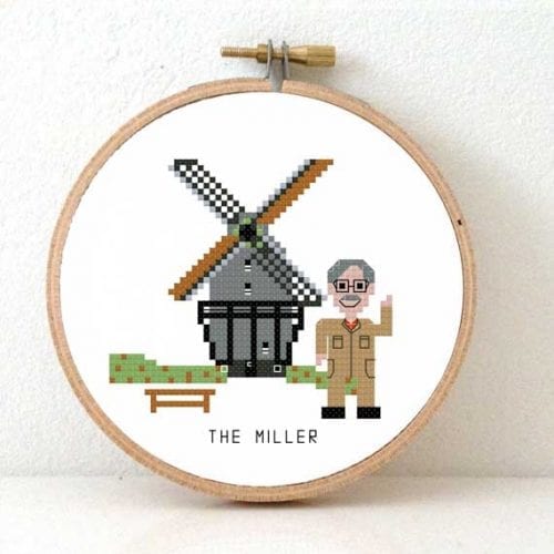 DIY cadeau voor molenaar kruissteek patroon DIY cadeau molenaar kruissteek pakket