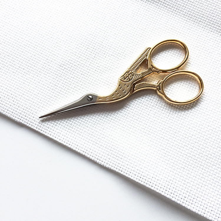 Ooievaar borduurschaar