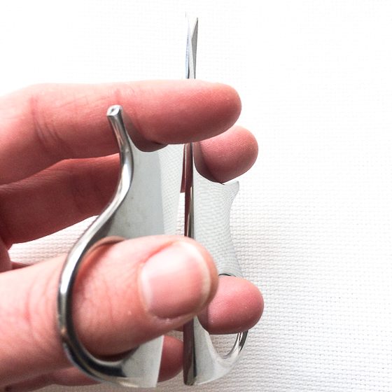 Luxe borduurschaar 10 cm (4 inch) met 6 vasthoudpunten | schaar voor rechts- en linkshandigen - Afbeelding 2