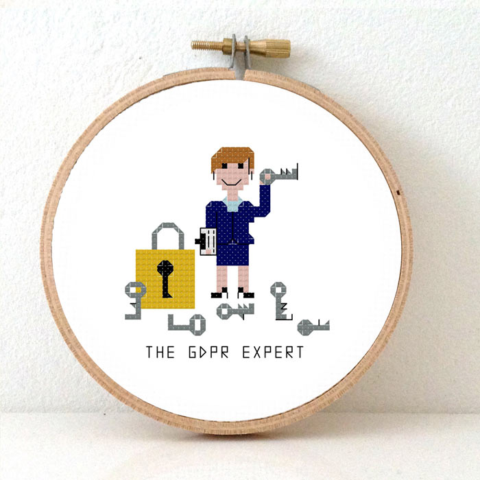 privacy officer kruissteek borduurpatroon