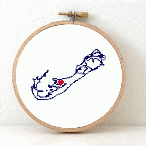 Bermuda kaart kruissteek patroon