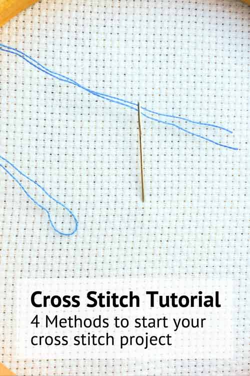 4 methods how to start cross stitch witouth a knot