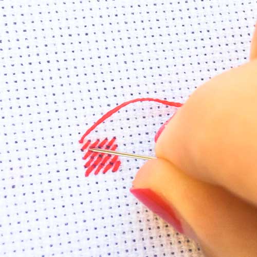 hoe je de tweede helft borduurt 2