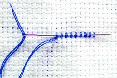 hoe je je draad instopt in kruissteek stap 2 hoe je je draad instopt in kruissteek stap 2