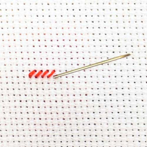 hoe je een halve kruissteek maakt 2