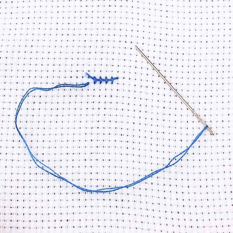 hoe borduur je een verborgen knoop