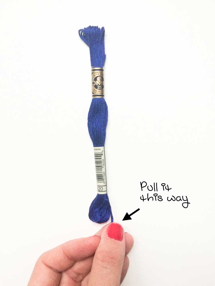 How to pull DMC embroidery floss the right way How to pull DMC embroidery floss the right way