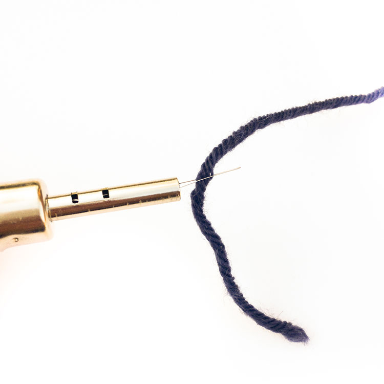 how to thread your wooden punch needle step by step