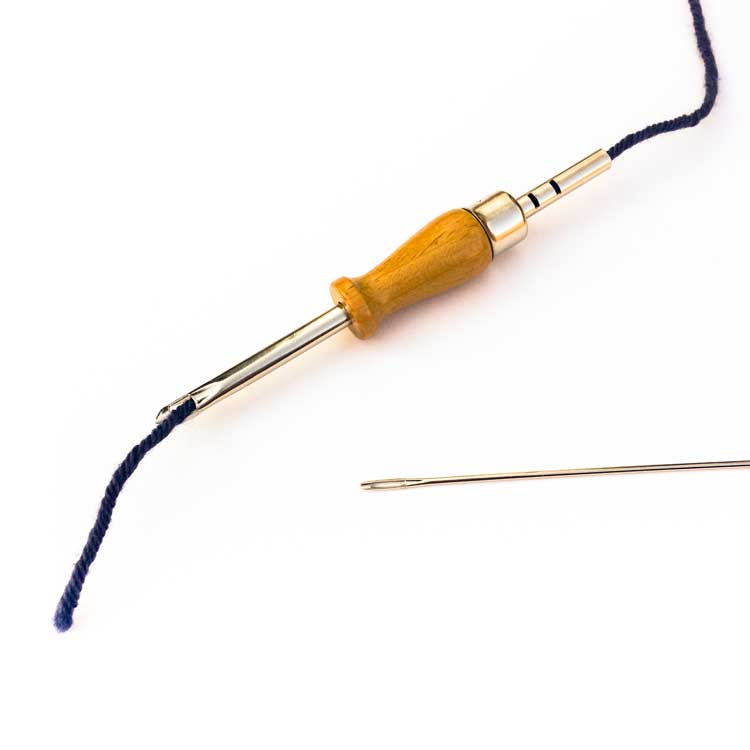 hoe de draad opzetten op je houten verstelbare punchnaald stap voor stap instructies