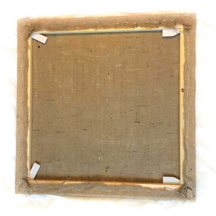 achterkant van een leeg punch canvas Achterkant van het punch canvas
