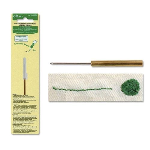 Clover Punchnaald losse naald 1 ply borduurgaren punchnaald voor fijne details