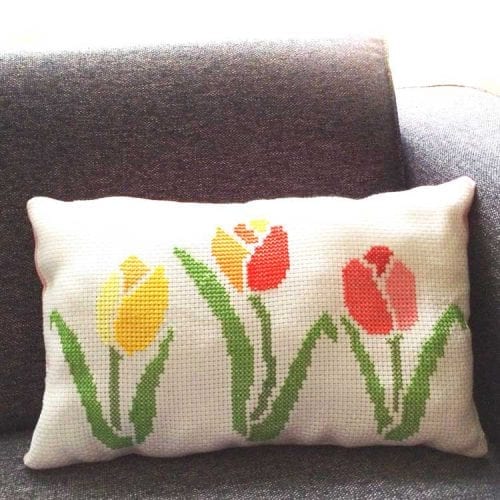 3 tulpen kruissteek borduurpatroon