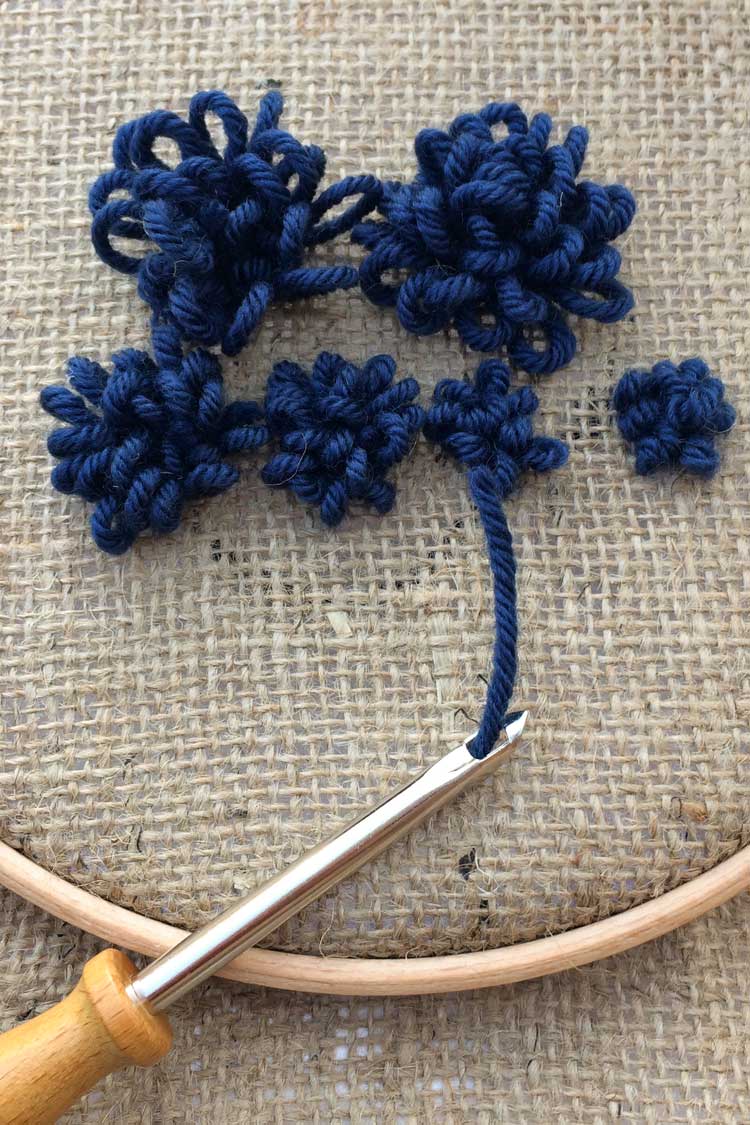 Ruwe jute stof voor de houten verstelbare punchnaald