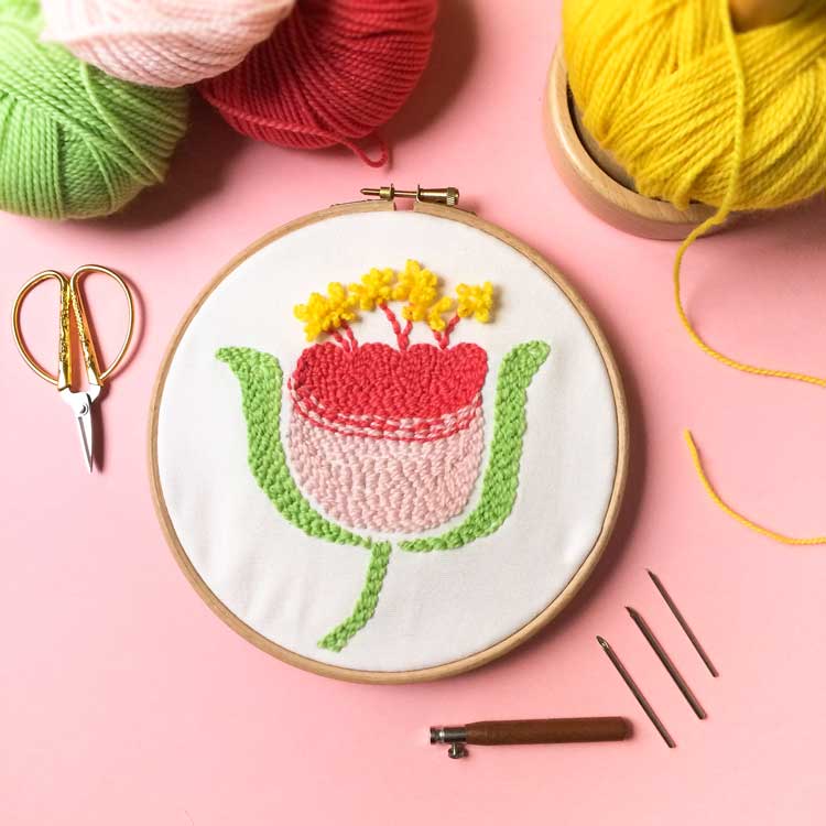 Punchen sample voorbeeld roze