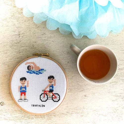 14149 triathlon cross stitch kit