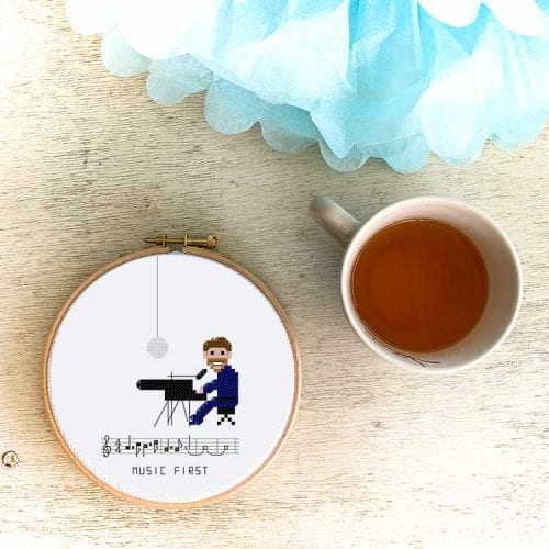 14154 duncan laurence kruissteek borduurpatroon