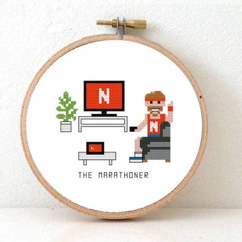 14159 - netflix binger kruissteek borduurpatroon