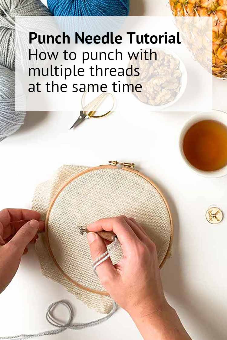 punch needle with multiple threads instructions