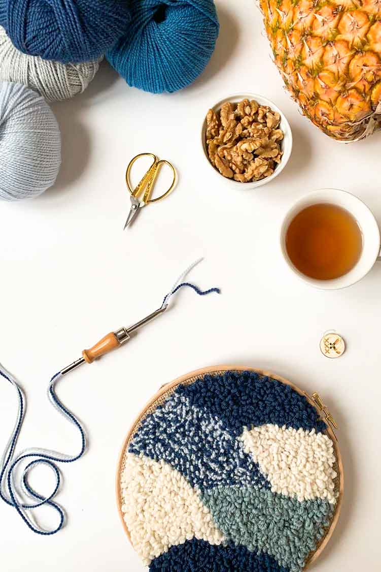 hoe je puncht met twee draden houten punchnaald hoe punch je met verschillende draden