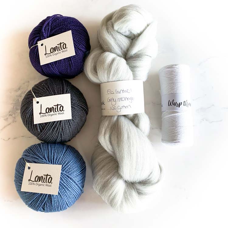 Blue berry gray weven garenpakket ecologisch