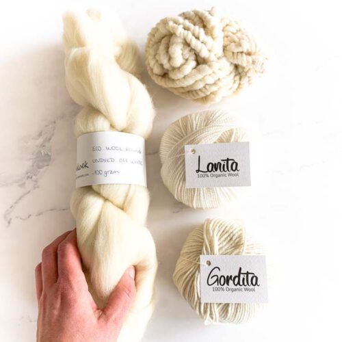 Garenpakket voor weven neutrale wittinten