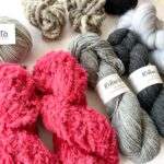 groot weefgaren pakket voor wandhanger maken grijs en roze