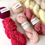 Groot weefgarenpakket in zacht roze tinten weefgarens