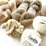 white tones weaving yarn pack ecological wool