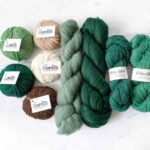 xl yarn pack green and white ecological wool