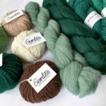 xl yarn pack green and white ecological wool