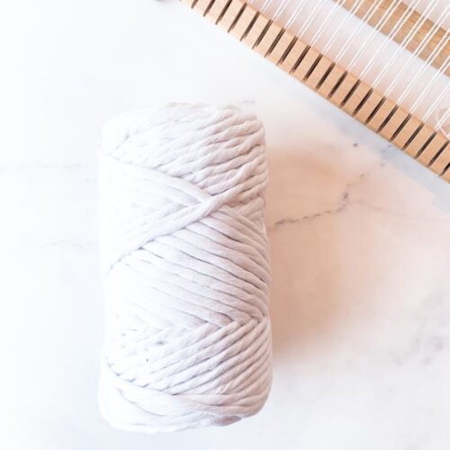 witte macrame touw gerecycled koord