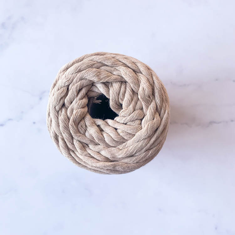 macrame touw beige gerecycled garen