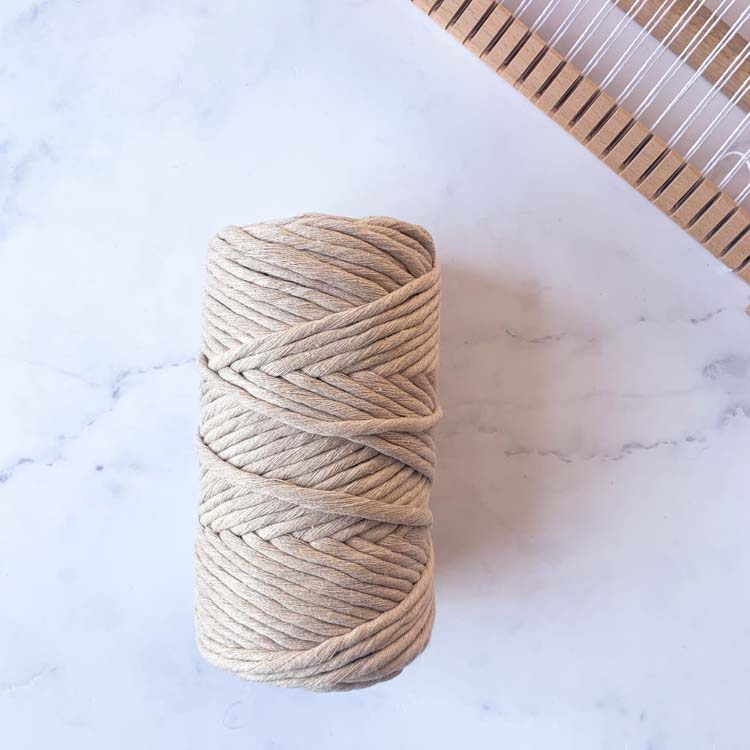 macrame touw beige gerecycled garen