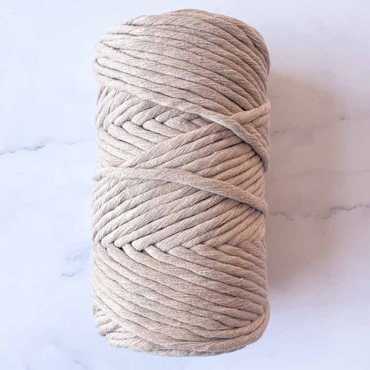 macrame touw beige gerecycled garen