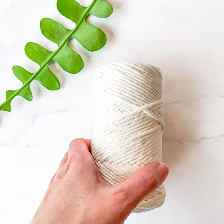 macrame touw gebroken wit