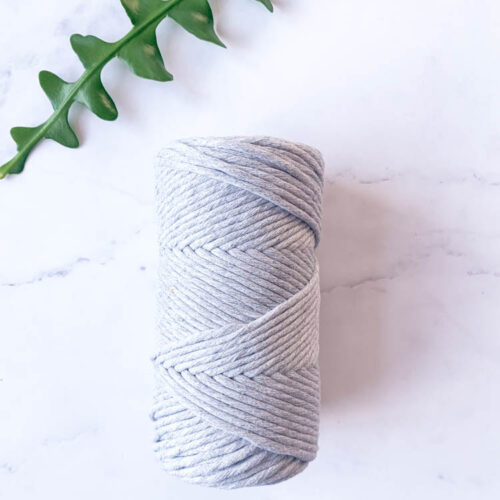 macrame touw zilver gerecycelde koord