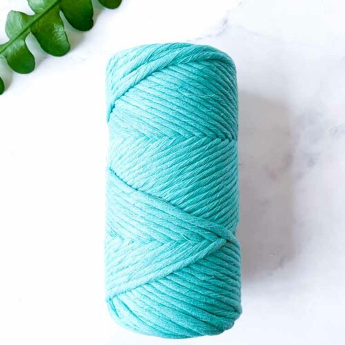 licht turquoise macrame touw 4mm