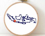 Stitchamap - indonesia cross stitch pattern with Jakarta