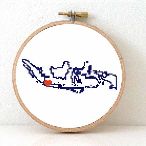 Stitchamap - Indonesië kruissteek patroon met Jakarta