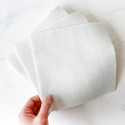 witte wolvilt 100% wol