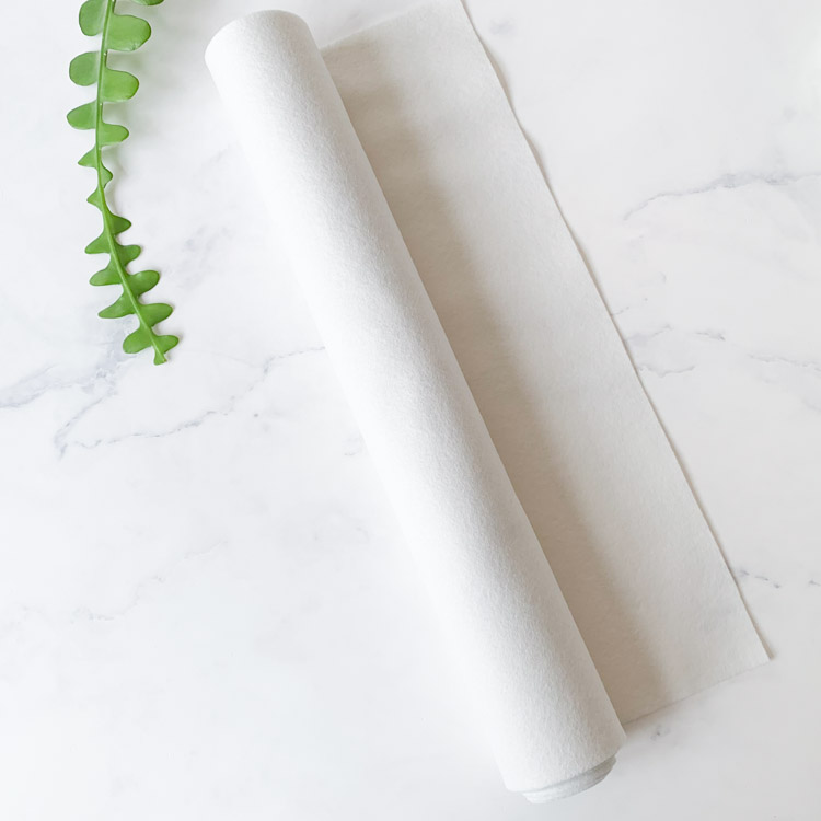 witte wolvilt rol 100% wol