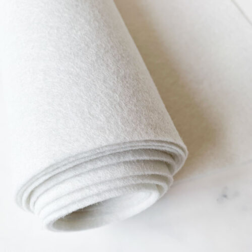 witte wolvilt rol 100% wol