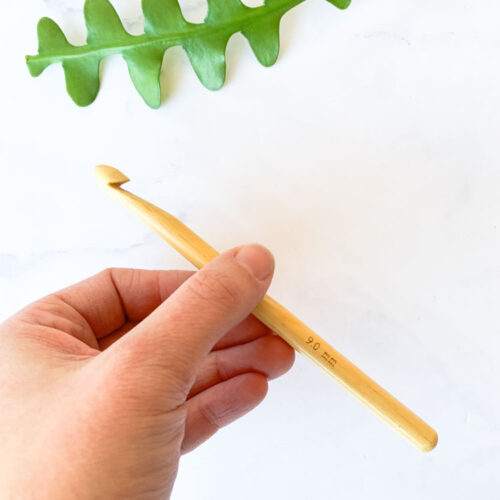 bamboo crochet needle 9mm