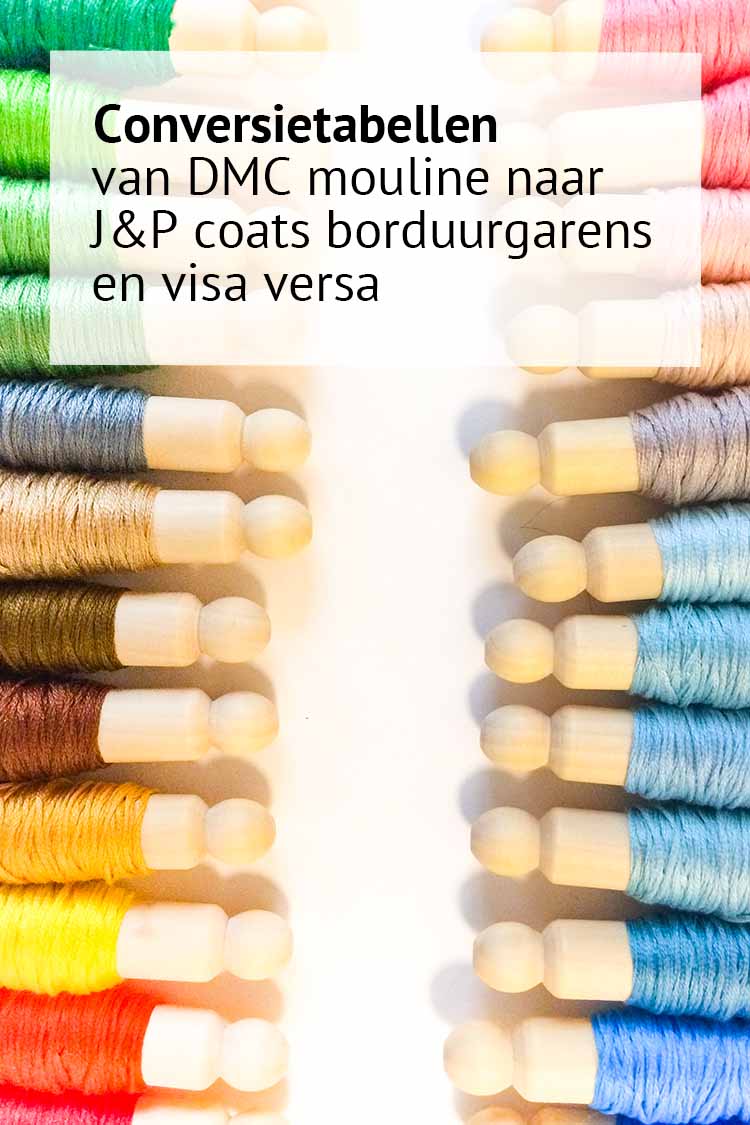 borduurgaren omzettabel JPCoats naar DMC borduurgaren omzettabel JPCoats naar DMC